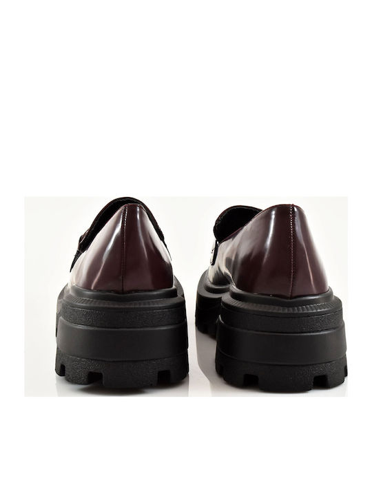 Damen Loafers in Burgundisch Farbe