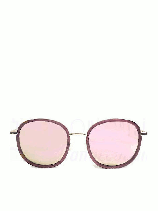 Rebecca Blu Sunglasses Burgundy with Mixed Frame & Pink Lens
