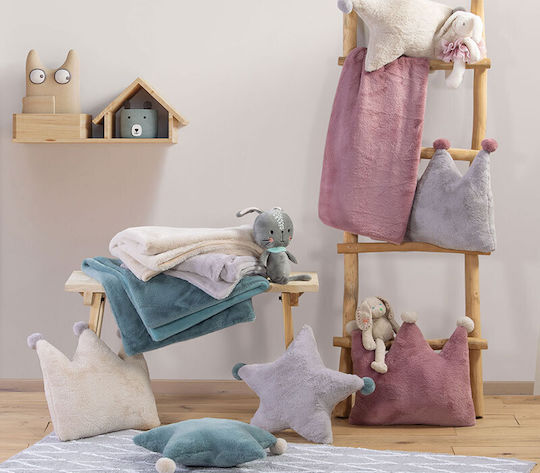 Nef-Nef Homeware Kids Decorative Pillow Baby Star Turquoise 45x45cm