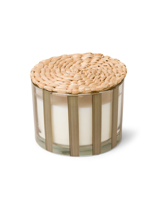 Paddywax Scented Candle Al Fresco Jar with Scent Cotton & Teak White 340gr 1pcs