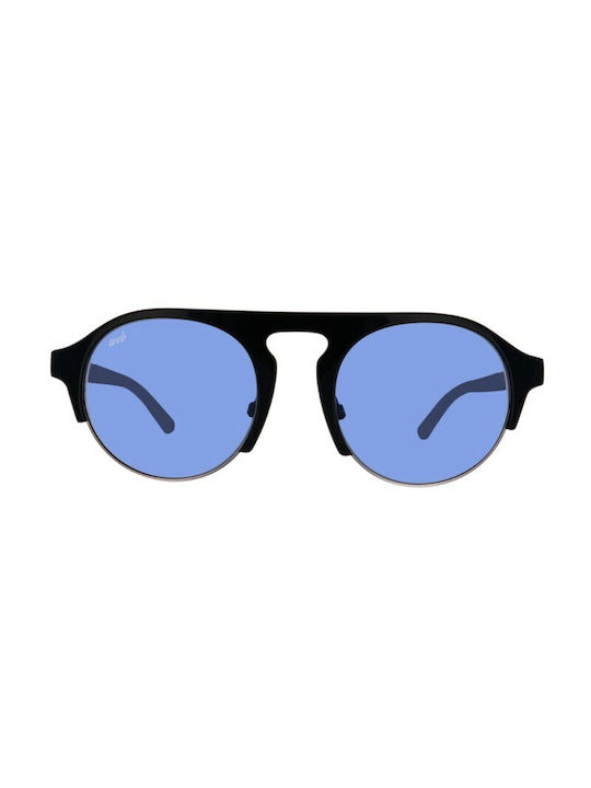 Web Men's Sunglasses with Black Plastic Frame and Blue Lens WE0224 05V