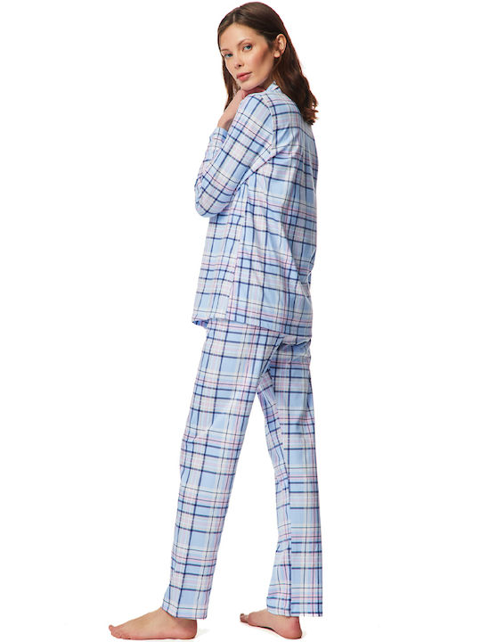 Minerva Set Winter Women's Pajamas Light Blue