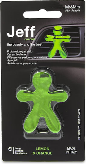 Mr & Mrs Fragrance Car Air Freshener Air Vent Jeff Lemon & Orange 9469