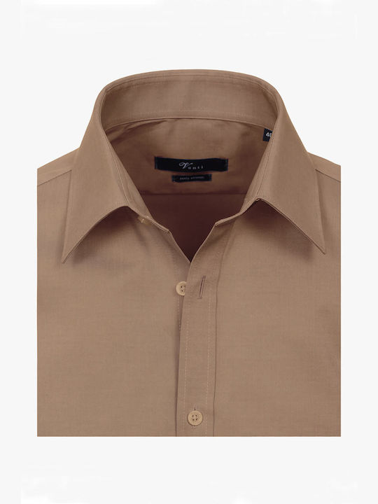 Venti Men's Shirt Long Sleeve Brown