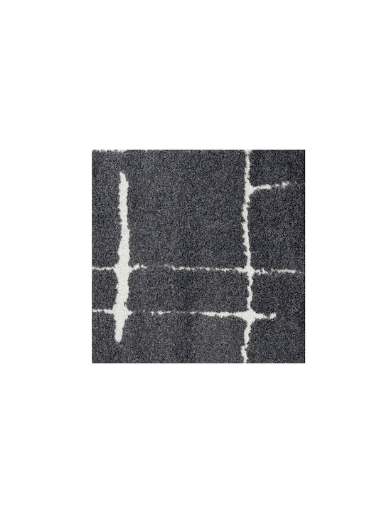 Ezzo Soffice B598AX2 Covor Rectangular Shaggy cu franjuri Cărbune de lemn