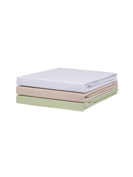 Viopros Sheet for Single Bed with Elastic 100x200+25cm. Basic White