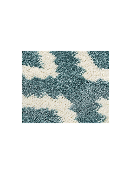 Beauty Home Vibe Art 9574 Rug Round Blue / White