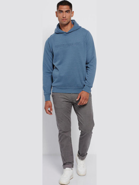 Sweatshirt with Hood Dusty Blue