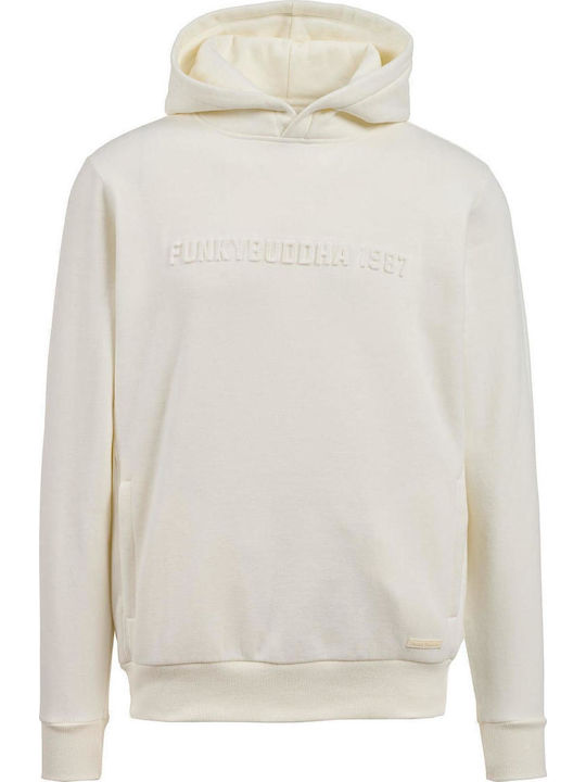 Sweatshirt with Hood Ecru