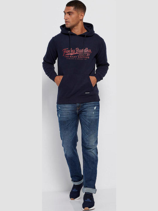 Sweatshirt mit Kapuze Marineblau
