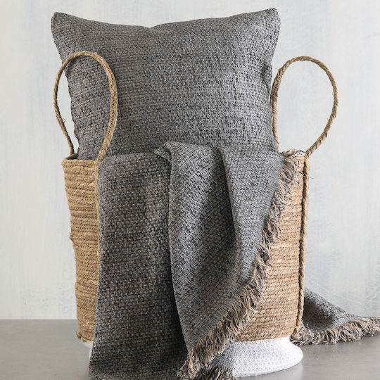 Rythmos Rowen Ριχτάρι Πολυθρόνας Δύο 'Οψεων Chenille 160x180εκ. Γκρί