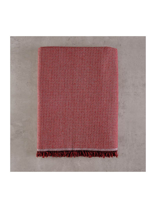Rythmos Luna Cuverturi Pentru Canapea 4 Locuri 2 Fețe Jacquard 180x330cm Burgundy