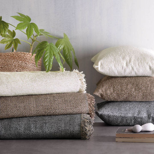 Rythmos Rowen Sesselüberwurf Zwei Seiten Chenille 160x180cm Braune Herstellerfarbe