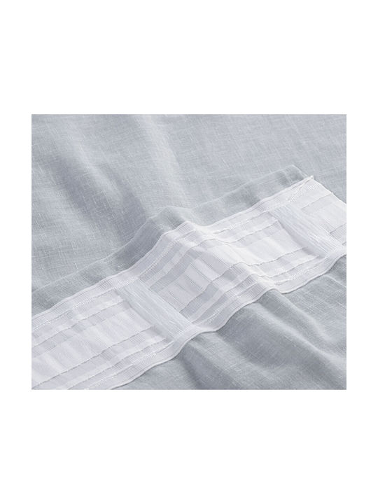 Nef-Nef Homeware Перде с Плик с Писалка Dione Светлосив 140x270см