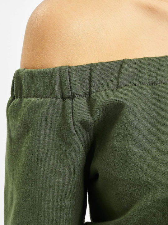 Женска Off-Shoulder Цялостна Форма Olive