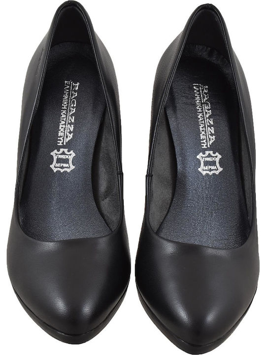 Anatomic Leather Black High Heels