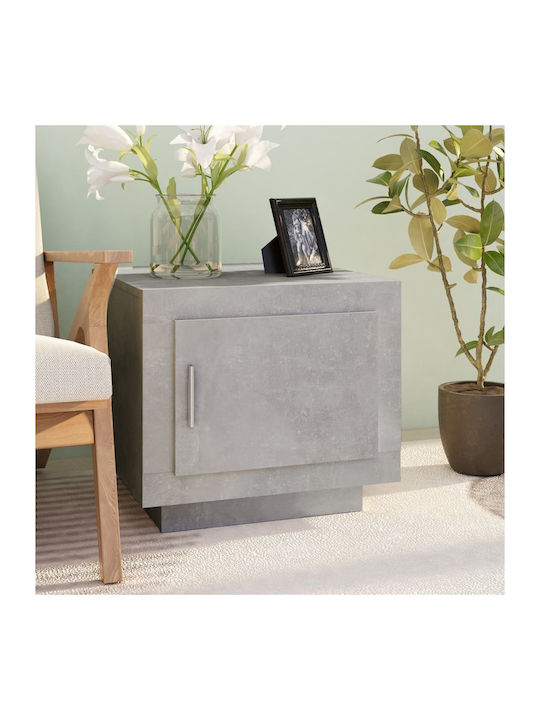 Rectangular Side Table Wooden Gray L51xW50xH45cm.