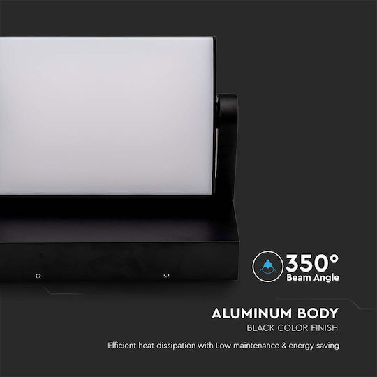 V-TAC Wandmontierte Außen-Deckenleuchte LED IP65 17W mit Natürliches Weiß Licht 21.2x16.5x10εκ.