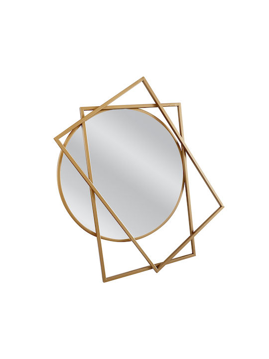 ArteLibre Amdir Wall Mirror with Gold Metallic Frame 61x53cm 1pcs