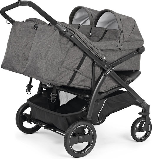 Peg Perego Book For Two Doppelter Kinderwagen Geeignet für Neugeborene Quartz 14kg