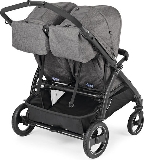 Peg Perego Book For Two Doppelter Kinderwagen Geeignet für Neugeborene Quartz 14kg