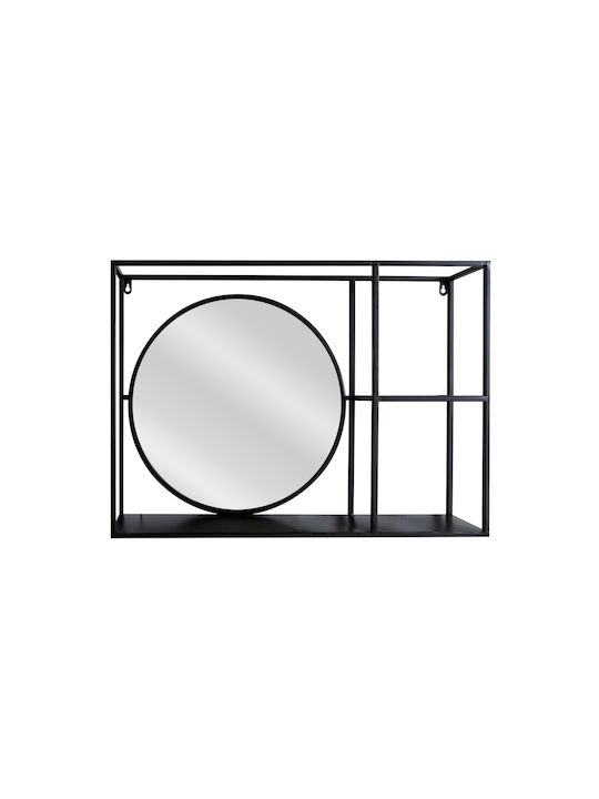 ArteLibre Erendis Wall Mirror with Black Metallic Frame 50x70cm 1pcs