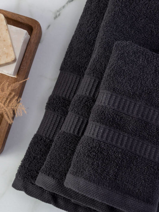 Borea Bath Towel Fionn 90x150cm. 14 Black Weight 480gr/m²