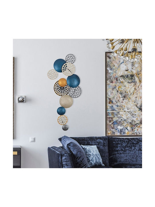 Homeplus Wanddekoration Geometrisches Element Bunt aus Metall 90x8x42cm