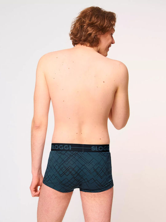 Go Holiday Hipster Ανδρικά Μποξεράκια Grey/Green με Σχέδια 2Pack