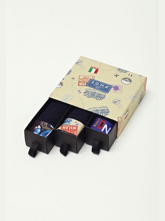 Travel Ανδρικά Μποξεράκια Μπλε 3Pack