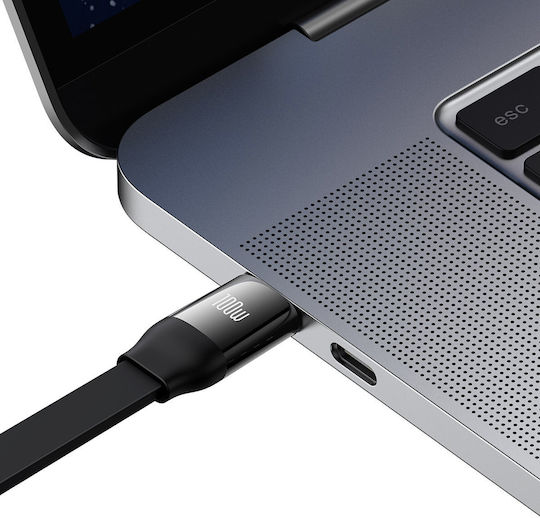 Baseus Bright Mirror 2 Retractable USB to micro USB / Type-C / Lightning Cable Μαύρο 1.1m (CAMJ010201)