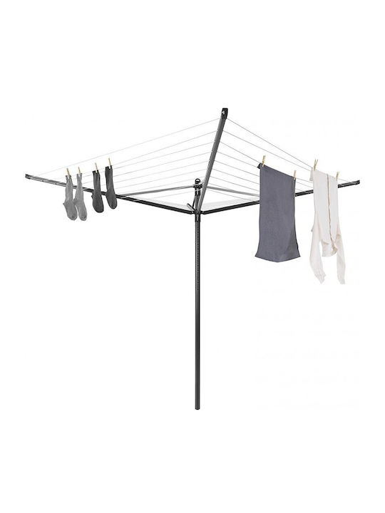 Brabantia Lift-O-Matic Rotary Dryer Metallic Folding Floor Clothes Drying Rack with Hanging Length 50m