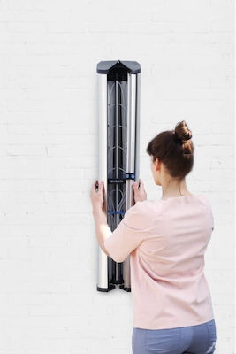 Brabantia WallFix Dryer Metallic Folding Wall Mounted Clothes Drying Rack with Hanging Length 24m