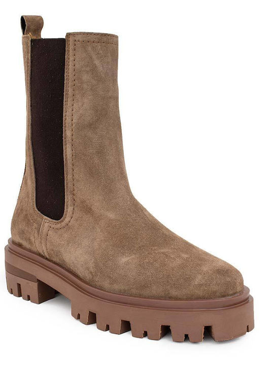 Alpe Suede Women's Chelsea Boots Tabac Brown