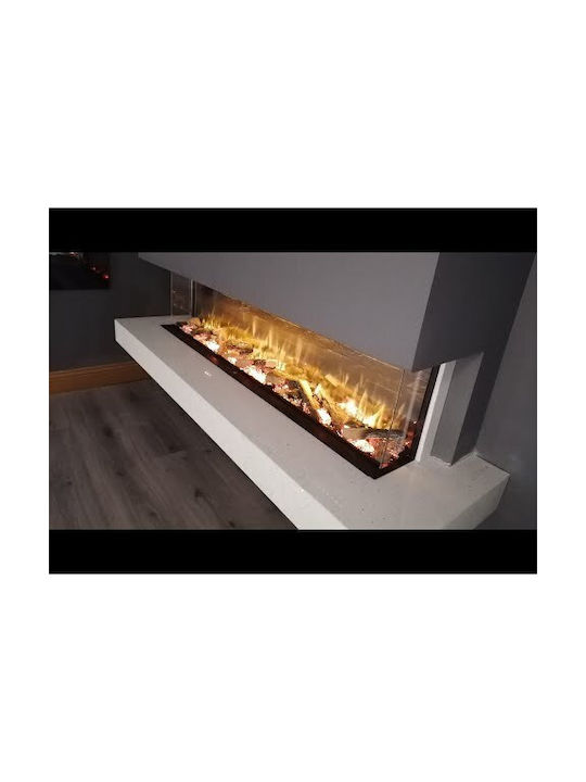 Richen 3D Achileas Wall R-EF407A-MT407A Montat pe perete Șemineu electric 2000W 110x59cm Alb
