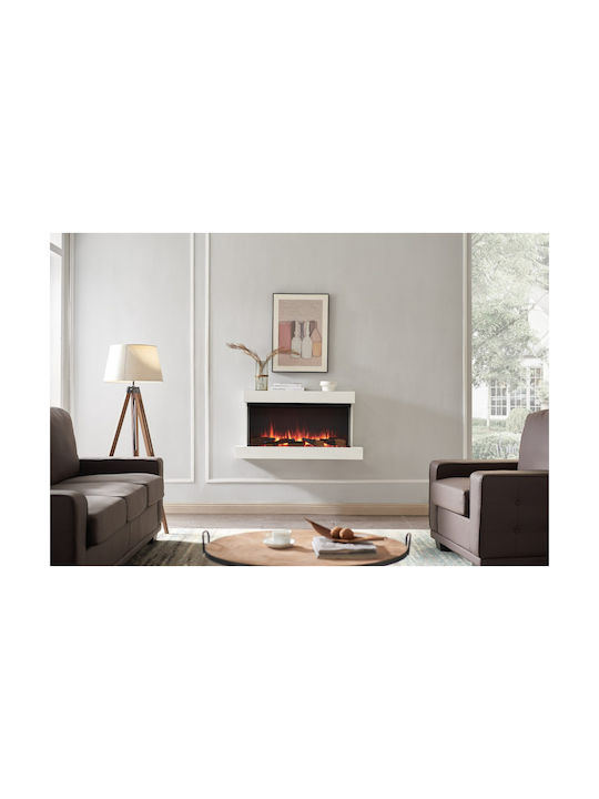 Richen 3D Achileas Wall R-EF407A-MT407A Montat pe perete Șemineu electric 2000W 110x59cm Alb