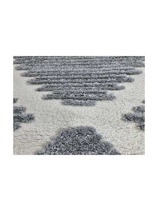 Koulis Carpets Thick 820 Rug Rectangular with Fringes Grey / Cream