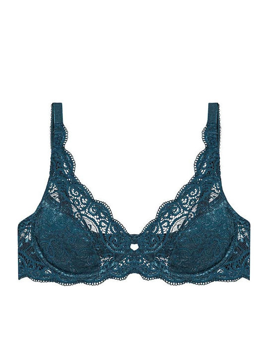 Amourette 300 W X Balconette Balconette Bra without Padding Underwire Green