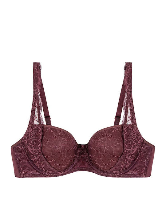 Amourette Charm Bra with Light Padding Underwire Brown