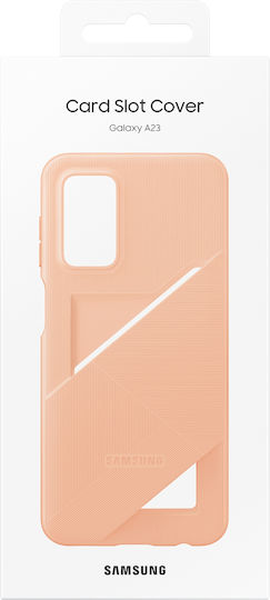 Samsung Back Cover Σιλικόνης με Υποδοχή για Κάρτες Awesome Peach (Galaxy A23 4G / Galaxy A23 5G)