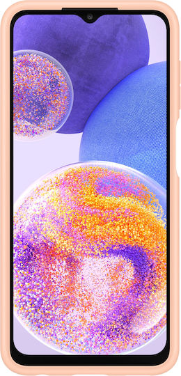 Samsung Back Cover Σιλικόνης με Υποδοχή για Κάρτες Awesome Peach (Galaxy A23 4G / Galaxy A23 5G)