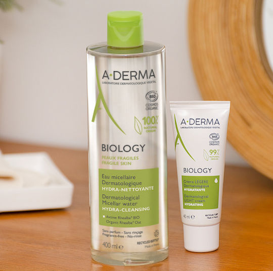 A-Derma Biology Мицеларна Вода Премахване на грим Лице 400мл