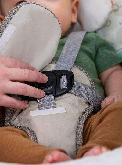 Bright Starts Electric Baby Relax Swing Portable Swing in with Music and Vibration Beige for Child up to 9kg