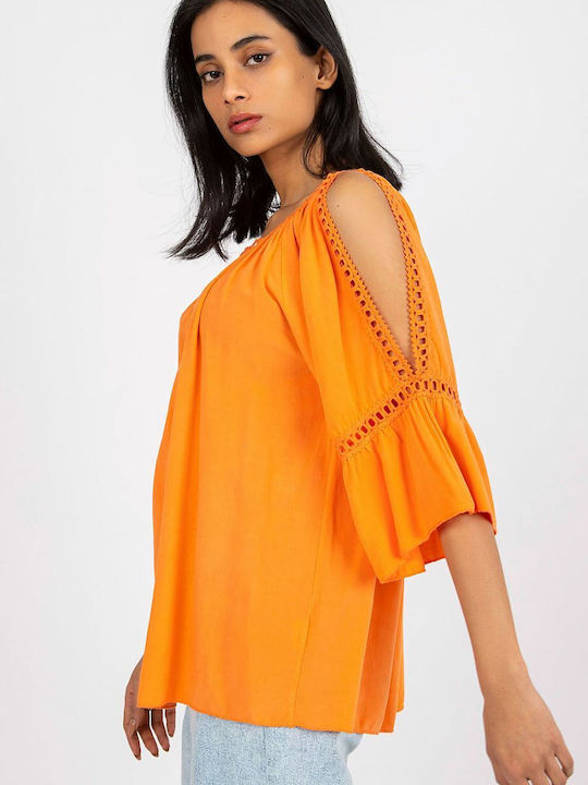 Och Bella Summer Tunic with 3/4 Sleeve Orange