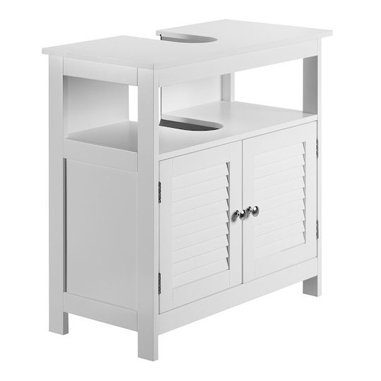 Bakaji Πάγκος χωρίς Νιπτήρα Μ60xΒ30xΥ60cm Λευκός