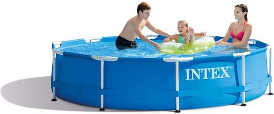 Intex Στρογγυλή Πισίνα PVC 4485lt με Μεταλλικό Σκελετό 305x76εκ. Μπλε