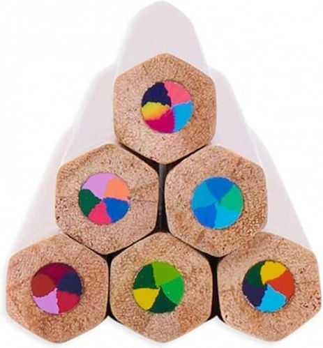 Ooly Kaleidoscope Комплект цветни моливи 6бр Пакет от 1 опаковки