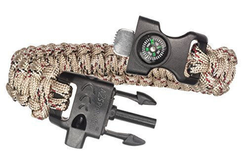 A2S Armbänder Überleben mit Pfeife und Feuerstarter