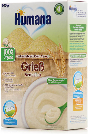Humana Βρεφική Κρέμα Χωρίς Προσθήκη Ζάχαρης 200gr για 4+ Μηνών