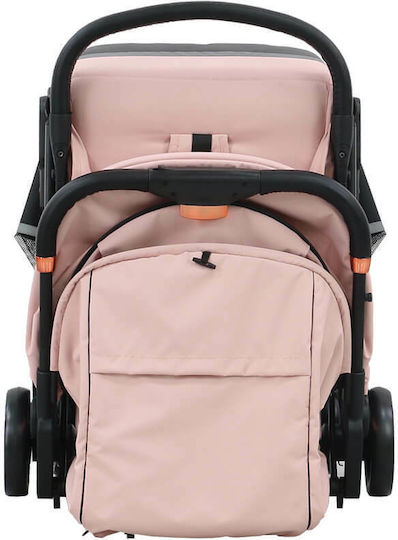 Bebe Stars City Καρότσι Μωρού Kατάλληλο για Nεογέννητο Powder Pink 6.3kg